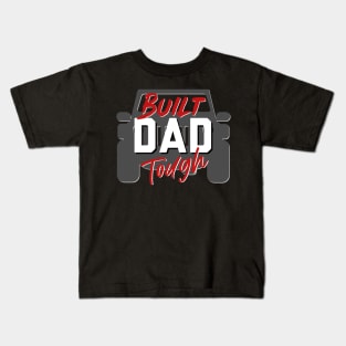 Built Dad Tough Jeep in Grey Kids T-Shirt